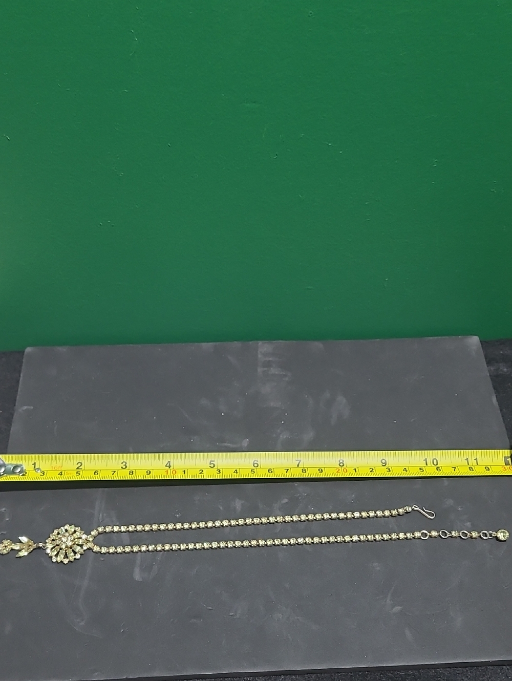 Elegant Sherman Gold-Tone Floral Crystal Rhinestone Pendant Necklace - Picture 13 of 14